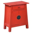 thumbnail image 7 of Solid Wood End Table - Zen Nightstand Cabinet - Accent Table - Fully Assembled - Red Finish, 7 of 7
