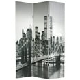 thumbnail image 7 of Oriental Furniture 6 ft. Tall New York Scenes Canvas Room Divider - 3 Panel, 7 of 7