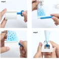 thumbnail image 2 of TORUBIA 3pcs Rolling Tube Toothpaste Squeezer Toothpaste Seat Holder Stand Rotate Toothpaste Dispenser for Bathroom (Red, Blue and Green), 2 of 7