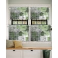 thumbnail image 2 of Sage Green Grey Short Blackout Curtains 36 Inch Long Modern Graffiti Brush Art Abstract Rod Pocket Kitchen Curtains, 2 Panels Thermal Insulated Room Darkening Drapes for Bedroom, 42"W x 36"L, 2 of 5