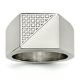 thumbnail image 1 of Stainless Steel Polished with Crystals Ring Size 11, 1 of 3