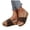 Brown, variant on Wedge Sandals for Women Open Toe Cork Footbed Platform Sandals Slip On Fashion Studded Backless Mules Silver Size 7.5