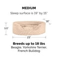 thumbnail image 3 of FurHaven Pet Products Ultra Plush Oval Pet Bed for Dogs & Cats - Cream, Medium, 3 of 11