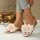 thumbnail image 1 of WILLBEST Sandalias Antiderrapantes Para Mujer, Zapatos De Mujer, Sandalias De Cuña Con Suela Gruesa, Sandalias De Una Pierna Huecas Con Flores De Moda, 1 of 8