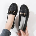 thumbnail image 3 of Women's Casual Loafers Slip On Leather Shoes Lightweight Casual Walking Shoes Female Moccasins Classic Penny Loafer Flats Boat Shoes, 3 of 8