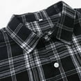 thumbnail image 3 of CYiJun Mens Plaid Shirts Casual Regular Fit Button Up Flannel Checked Plaid Shirts,Black L, 3 of 7
