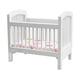 thumbnail image 2 of Juego de muebles de cuna de madera para  1:12 con colchón, simulación de cuna para muñecas para muñecas, decoración artesanal, CUTICAT casa de muñecas en miniatura cuna, 2 of 8