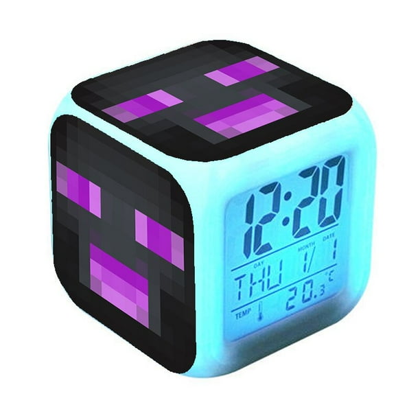 Minecraft reloj despertador con figura de zombi para ninos 7 colores steve espada de diamante led relojes digitales de escritorio decoracion de dormitorio juguete regalo de cumpleanos Walmart en linea