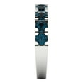 thumbnail image 4 of 1.53 ct Brilliant Round Cut Natural London Blue Topaz 14k White Gold Stackable Band SZ 9.5, 4 of 6