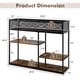 thumbnail image 2 of GETHFSA 4-Tier Console Table with Wire Basket, 39.5" Narrow Sofa Table Industrial Bookcase, Rustic Brown & Black Entryway Shelf w/Anti-Tipping Device for Living Room, Hallway, 2 of 10