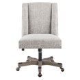 thumbnail image 2 of Linon Chaise de Bureau en Bois Rembourrée à Croix Croisée Gris Antique, 2 of 10