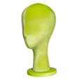 thumbnail image 2 of Cabeza femenina, sombrero de maniquí, exhibición de cabeza, estante de almacenamiento de tapas portátil, forma de vestido de cabeza de terciopelo para verde, 2 of 8