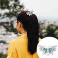 thumbnail image 3 of Blue Crystal Hair Barrettes with Spring Claw Clip for Decoration 2 Pcs, 3 of 8