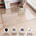 thumbnail image 6 of Glass Chair Mat 42" x 48" Heavy Duty Tempered Glass Office Chair Mat, Glass Floor Mat with Polished Edge and Round Corner for Smooth Glide, Office Chair Mat for Carpet, Hardwood Floor, 6 of 6