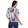 thumbnail image 4 of Moomaya Blouse d'Été Boho à Manches Courtes en Rayonne Imprimée pour Femmes, 4 of 5