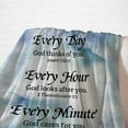 thumbnail image 5 of Positive Inspirational Quotes Throw Blanket - Bible Every Day Every Hour Every Minute Because Every Second Flannel Blanket, Christian Gifts for Women, Girls, Teens for All Season 60x80 Inch, 5 of 6