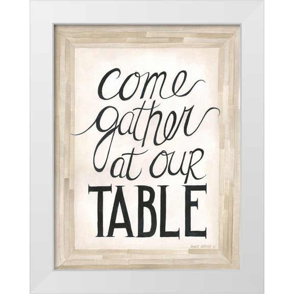 Shamp, Cindy 15x18 White Modern Wood Framed Museum Art Print Titled - Our Table
