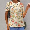 thumbnail image 6 of Various Fruits Women's Short Sleeve T-Shirt Crew Neck Casual Summer Trendy Loose Fit Tops, 6 of 6