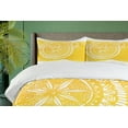 thumbnail image 4 of Ambesonne Yellow Duvet Cover Set, Mandala Oriental Ethnic, 2-Calking, Yellow White, 4 of 7