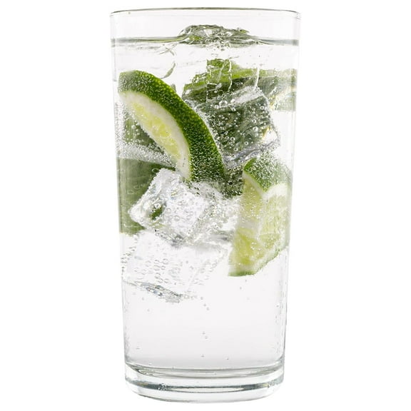 DyGTyX Highball Glasses, European Made 8.5 Ounce Tall Drinking Glasses, Non-Tipping Heavy Base, Dishwasher Safe, Water Glasses (Set of 12)