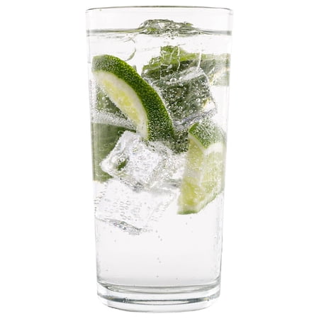 DyGTyX Highball Glasses, European Made 8.5 Ounce Tall Drinking Glasses, Non-Tipping Heavy Base, Dishwasher Safe, Water Glasses (Set of 12)