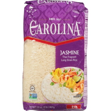 Carolina Jasmine White Rice, Thai Fragrant Long Grain, 2 lb Bag