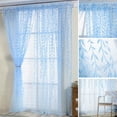 thumbnail image 3 of Window Curtain Tulle Room Sheer Panel Drapes Curtain Floral Leaves Print Translucidus For Kitchen For Bedroom Study Room Divider Valance Drape, 3 of 12