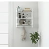 Spirich 3 Tier Bathroom Shelf Wall Mounted with Towel Hooks, Bathroom Organizer Shelf Over The Toilet (White)