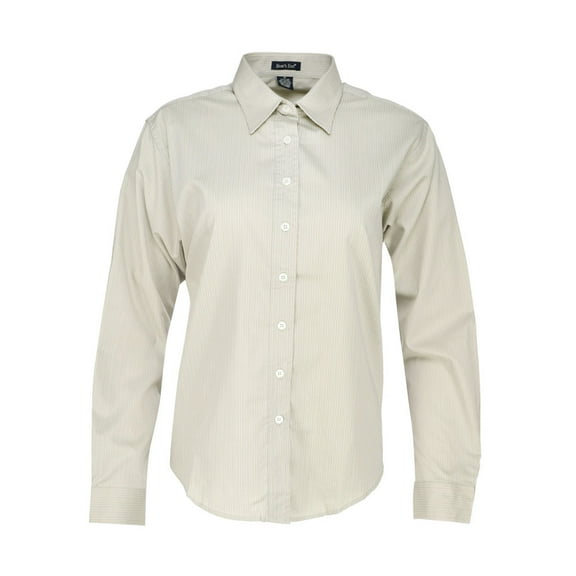 River's End  Womens Ezcare Striped Long Sleeve Button Up Shirt Casual Casual  Shirt