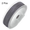 thumbnail image 3 of Unique Bargains 2 Pack Twisted Nylon Twine Thread Beading Cord 3mm 7M/23 Feet Extra Strong Braided Nylon String, Grey, 3 of 6