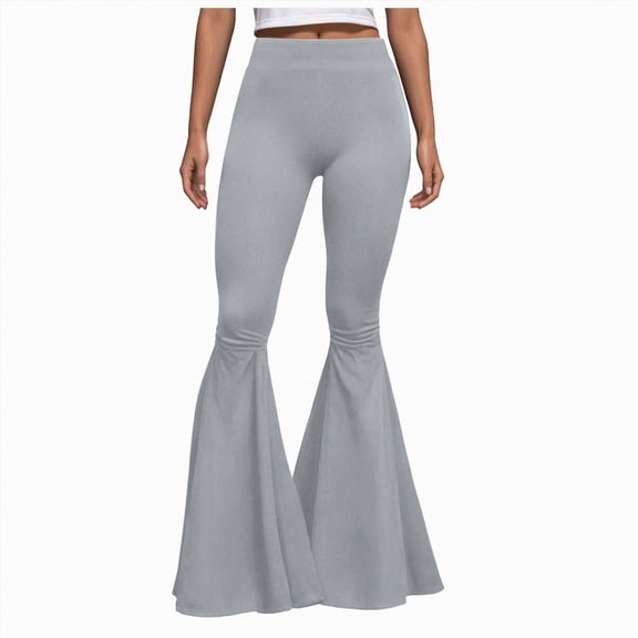 Hessimy Women's Tummy Control Opaque Yoga Leggings - High Waisted Gym Workout Pants for Women(Grey,XL)