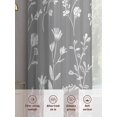 thumbnail image 6 of White Grey Spring Floral Sheer Curtains 84 Inch Length 2 Panels Set, Summer Flowers Botanical Voile Window Treatment Rod Pocket Curtains Sheers Drapes for Bedroom/Living Room/Kitchen 52"x84"x2, 6 of 7