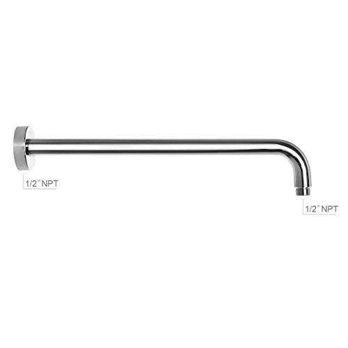 Lordear Brass 16 Inch Long Polished Chrome Extender Shower Head Extension Arm Fixed Rain With Com Lordear Brass 16 Inch Long Polished, Long Shower Arm