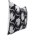 thumbnail image 2 of Fabdivine Block Print Throw Pillow Cover, 18x18 Inch Thick Cotton White Decorative Cushion Cover, Floral Print Boho Design Black Pillow Cover for Sofa and Couch, 2 of 5