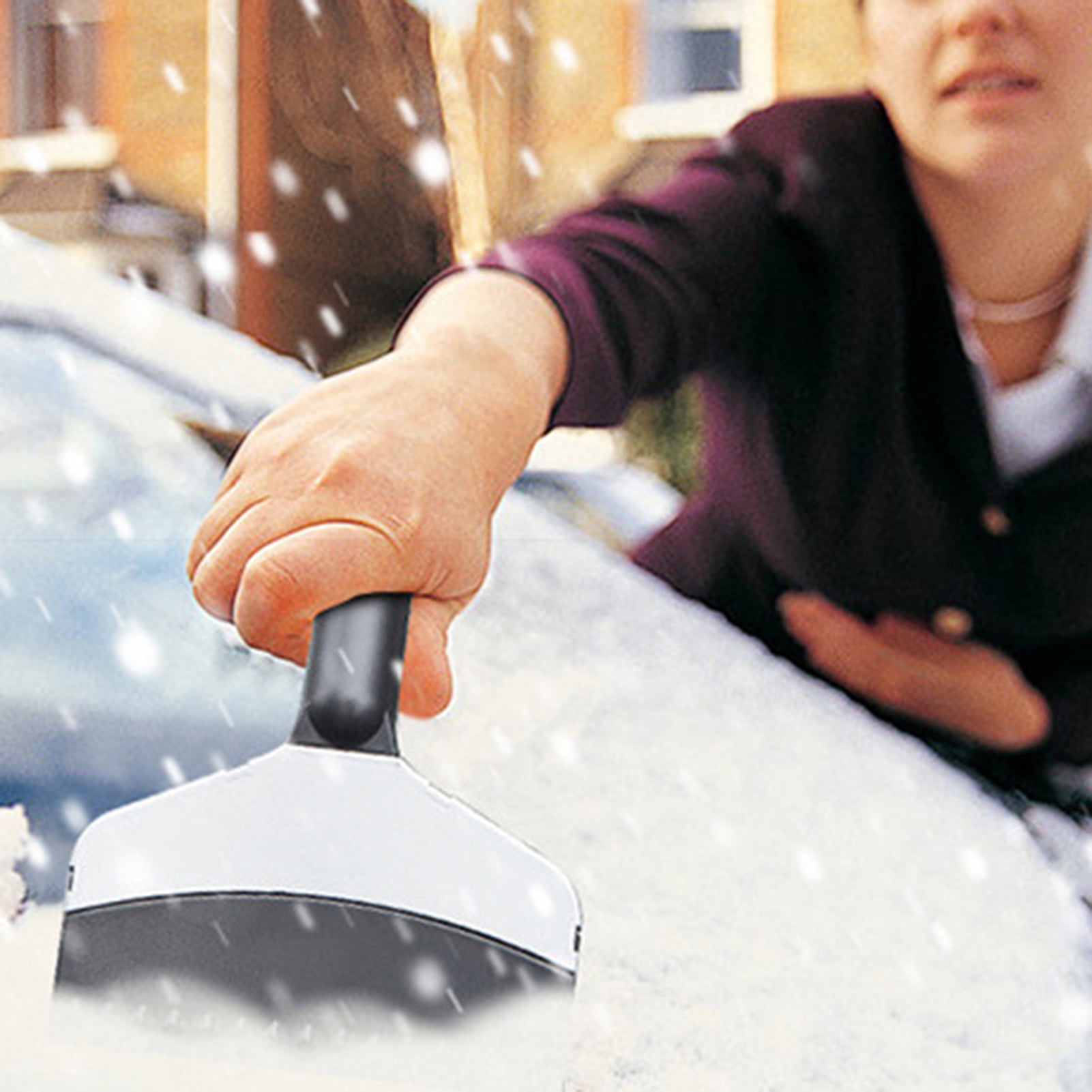 New Car Window Snow Scraper w/Glove Snow Frost Scraper Snow Shovel Ice Scraper 