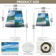 thumbnail image 3 of Boat on Sea and Beach Desk Lamp LED Table Nightstand Lamps with 3 Color Temperatures for Home Bedroom Living Room Decor 8x12, 3 of 8