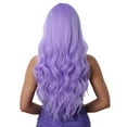 thumbnail image 4 of WEIWEIGG Long Wavy Pastel Purple Lace Front Wig, Women's Synthetic, Glueless, 28 Inch, Heat Fiber (≤160°C), Easy Install for Daily/Cosplay, 4 of 8