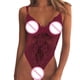 thumbnail image 4 of Gibobby Ropa interior mujer sexy Lencería Sexy para Mujer Vestido De Dormir Profundo Empalme De Encaje Ahueca hacia Fuera Mini Lenceria Body Mujer(Vino, CH), 4 of 4