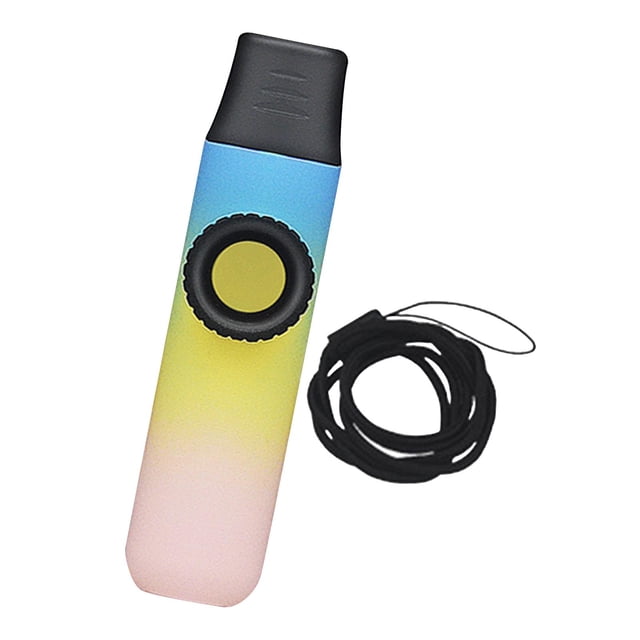Milaget Kazoo Flute Compact Party Favors with Lanyard for Beginner Children All Ages Three color gradient