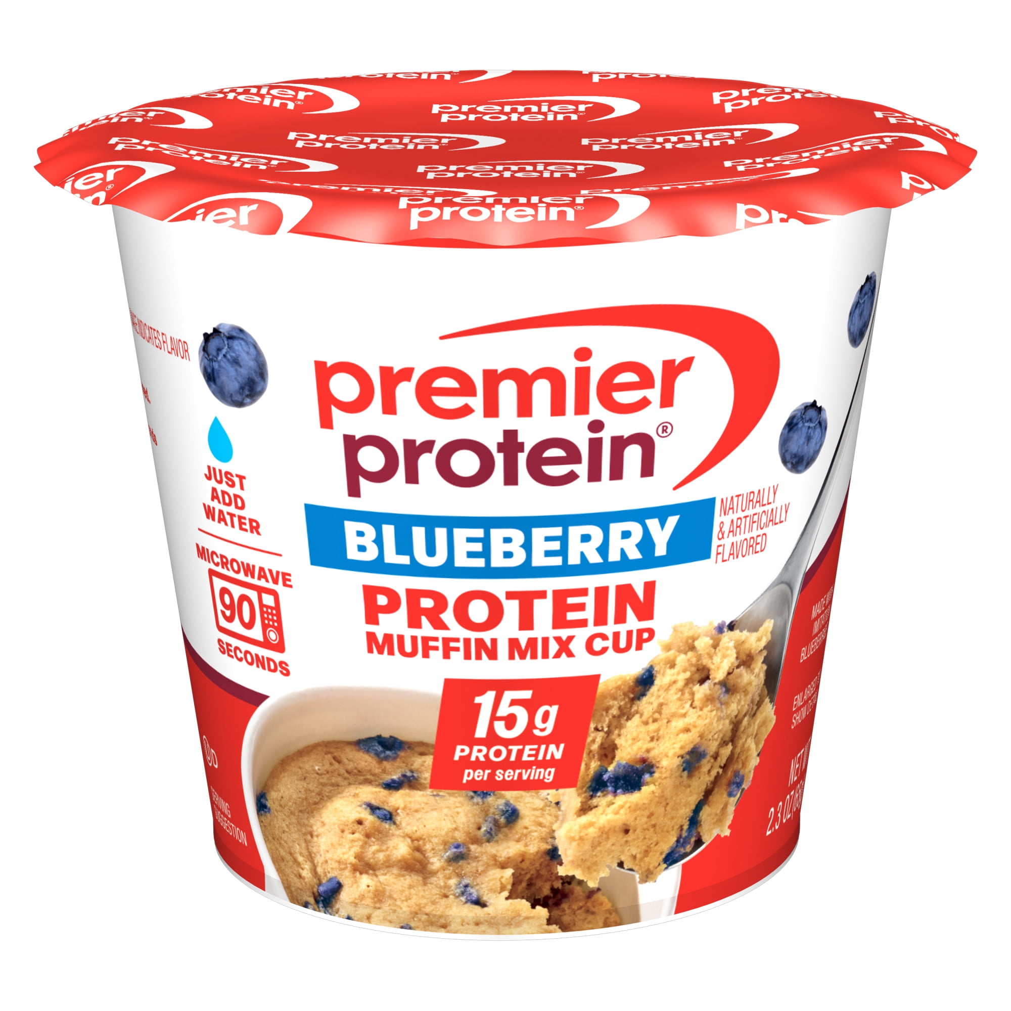 (12 pack) Premier Protein Blueberry Protein Muffin Cup, 2.3 oz