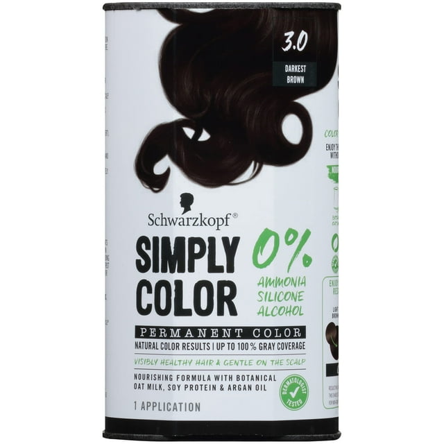Tinte para el cabello Schwarzkopf Simply Color 3.0 Darkest Brown