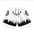 thumbnail image 2 of Pantalones cortos de rendimiento de Anime para hombre, estampado de Manga 2 en 1, pantalones cortos deportivos elásticos de compresión, secado rápido, entrenamiento de Fitness, Verano, 2 of 5