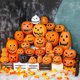 thumbnail image 4 of Linterna de calabaza de Halloween con diseño de escena con muchas expresiones, decoración de linterna de calabaza divertida, Gran Calabaza brillante hueca de Pascua, 4 of 4