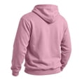 thumbnail image 6 of Hoodie for Men Pullover Fleece Sweatshirt with Pockets Long Sleeve Casual Athletic Top, Pink-XXXL, 6 of 9