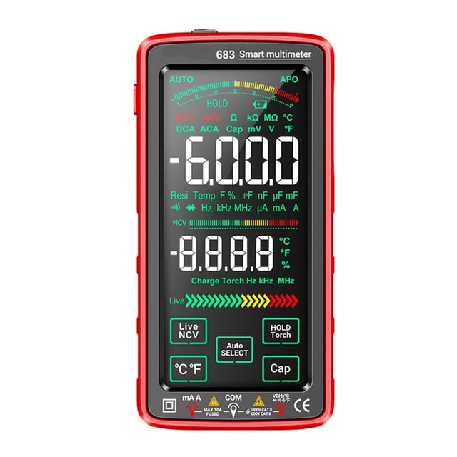 683 FullScreen Digital Multimeter TouchScreen Multimeter USB Li-battery Charging