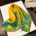 thumbnail image 2 of CAILDANL Women's 100% Pure Mulberry Silk Small Square Scarf - Neckerchief Women - Silk Headscarf - 21" x 21", 2 of 5