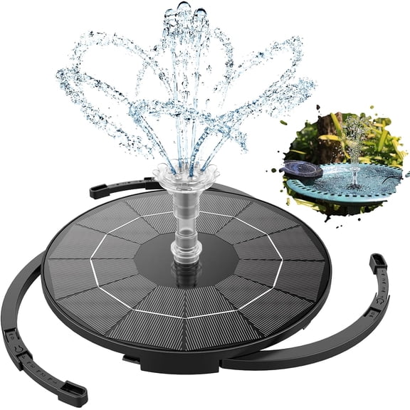 3.5W DIY Solar Fountain Pump with Multiple Nozzles, Solar-Powered Water Feature for Bird Bath, Garden, Ponds, Fish Tanks & Aquariums