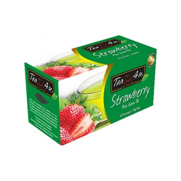 Tea4U Green Tea, Strawberry. 25 Teabags