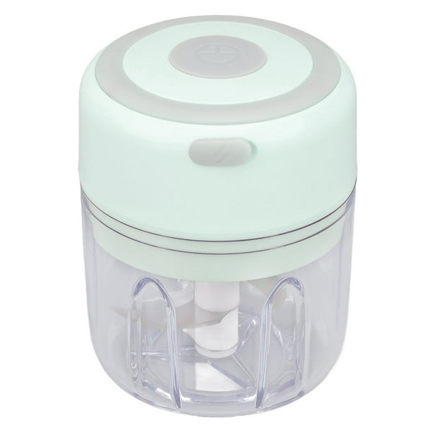 Mini Chopper de Ajo, Evite Rascar 250 ml de Capacidad Mini Procesador de Alimentos 304 Acero Cargo USB inoxidable Múltiples Cuchillas para Cebollas