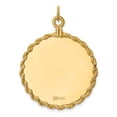 thumbnail image 3 of 14K Yellow Gold Charm Pendant Rope 39 mm 28 Plain .013 Gauge Circular Engravable Disc With, 3 of 3